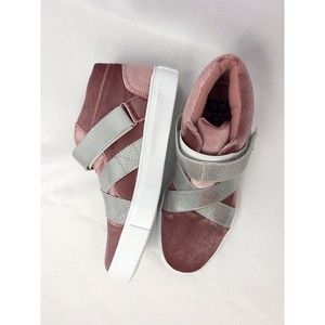 NEW Hoo Girls Elastic Criss Cross Hightop Casual Sneakers Shoes Big Kids Size 5